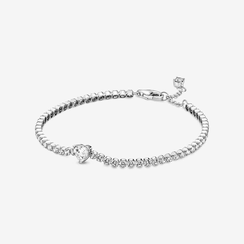 Sparkling Heart Tennis BraceletGift - Picture 1 of 4